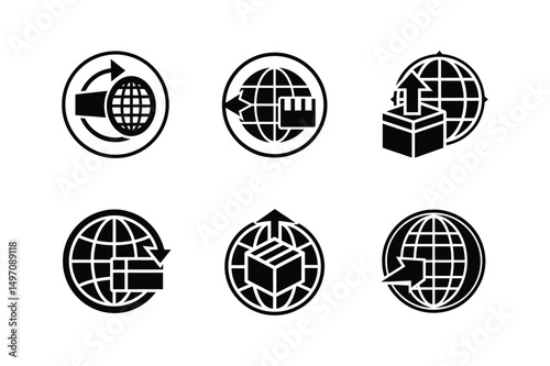 export icon silhouette vector illustration