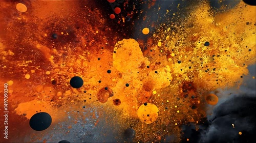 Abstract Colorful Splatter Background with Dynamic Energy and Movement