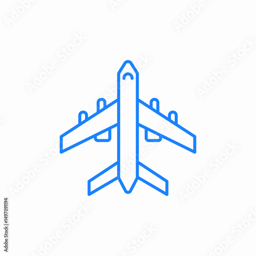 aircraft plane icon sign vector