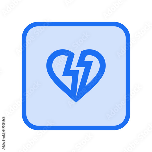 Heart Broken Outlined