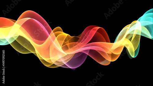 Colorful Abstract Waves with Dynamic Flow and Smooth Gradients
