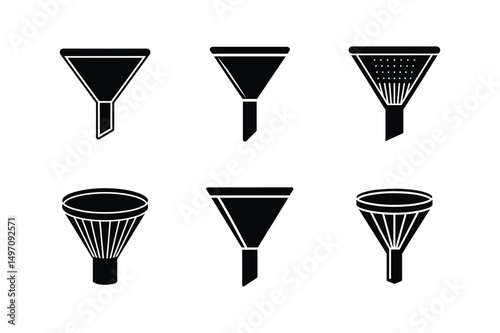 filter icon silhouette vector illustration