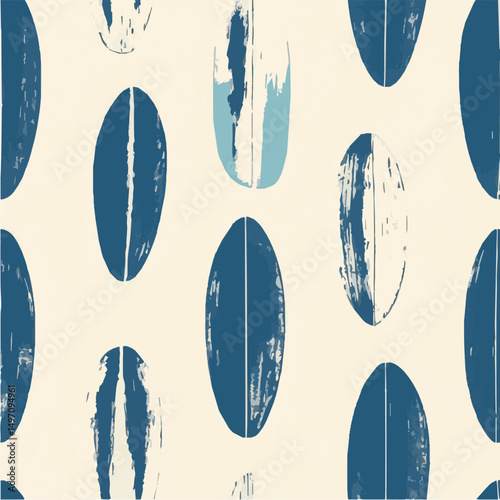 Illustration seamless pattern of Retro surf for poster