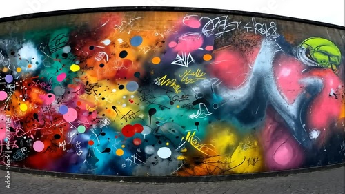 Abstract Colorful Graffiti Art with Unique Patterns and Textures