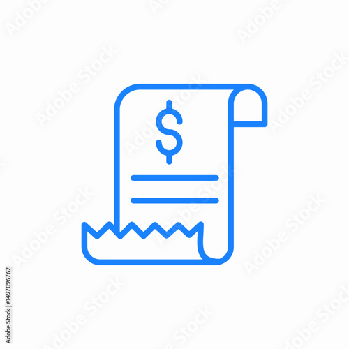 invoice bill icon sign vector