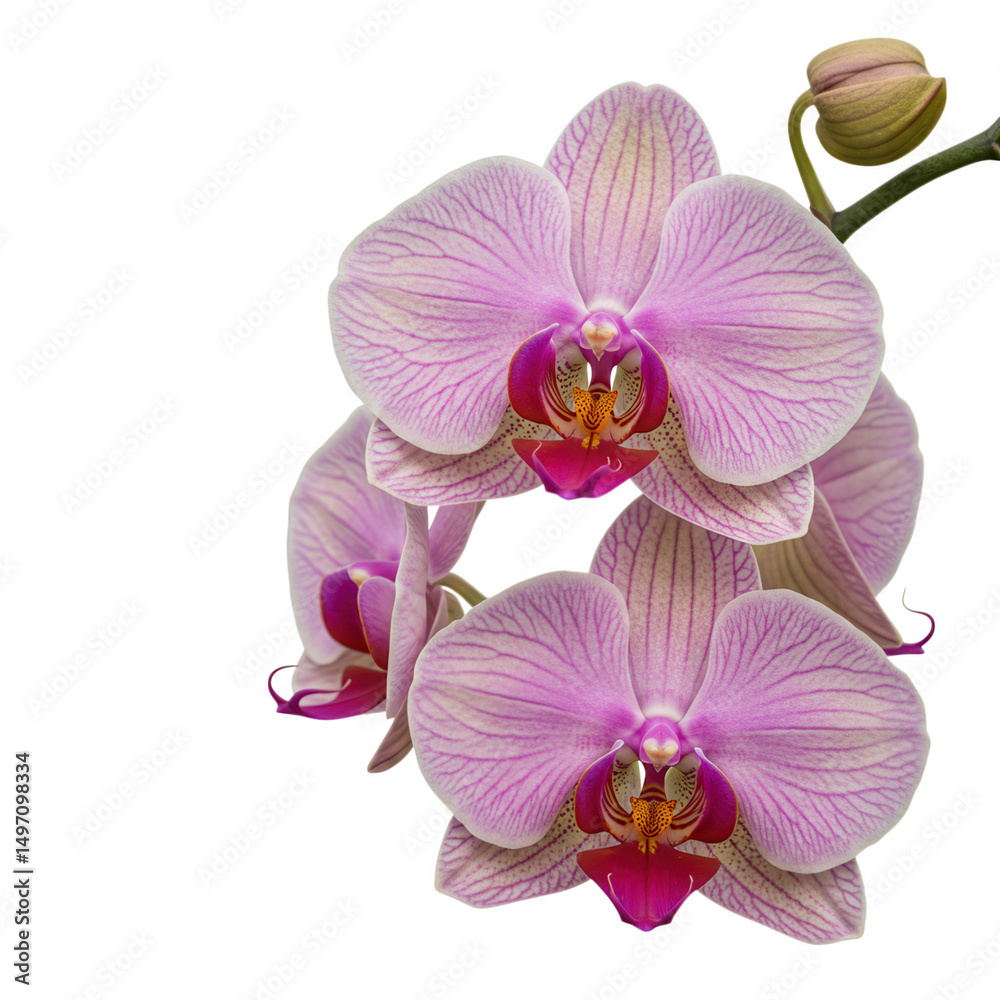 Pink phalaenopsis orchid flowers isolated on transparent background Pink phalaenopsis orchid flowers isolated on transparent background