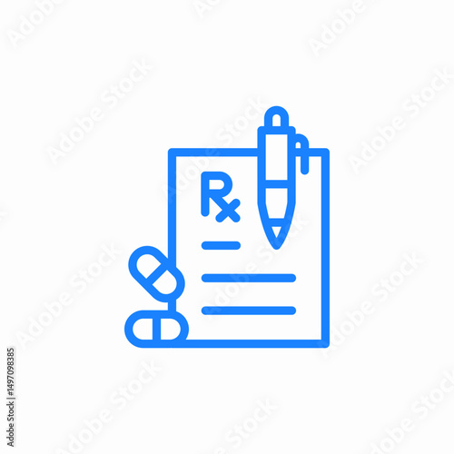 medical prescription icon sign vector