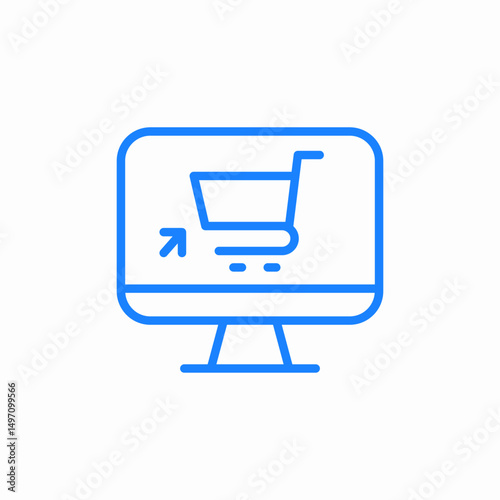 online shopping cart icon sign vector
