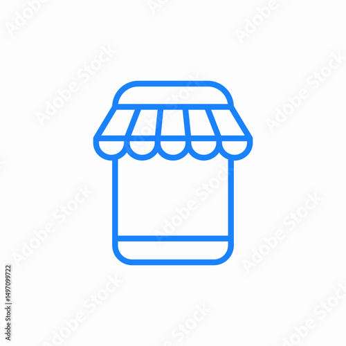 online store icon sign vector
