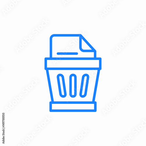 paper trash icon sign vector