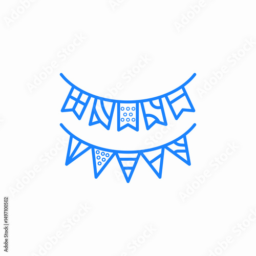 party flags icon sign vector