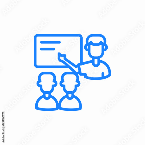 presentation seminar icon sign vector