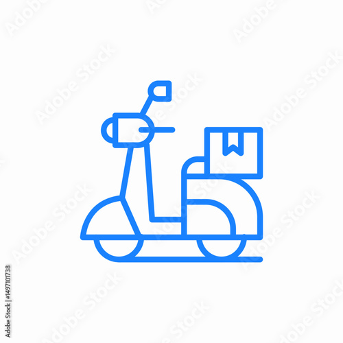 scooter delivery icon sign vector