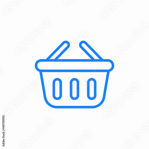 shopping basket icon sign vector