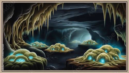 Enigmatic Glowworm Caves: A Subterranean Wonderland Scene