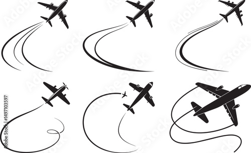 Airplane logo vector illustration.