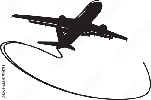 Airplane logo vector illustration.