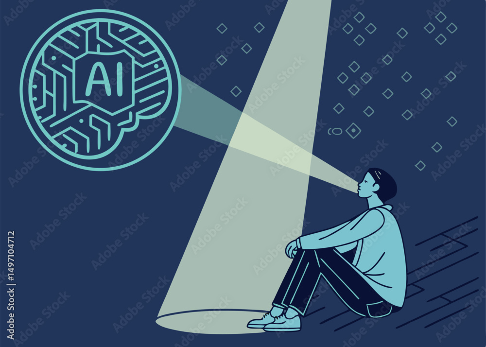 Fototapeta premium intricate detailed digital illustration, futuristic cityscape, glowing neon signs, cyberpunk, dark sky, mysterious figure in foreground, mood lighting, cinematic composition, vivid colors,