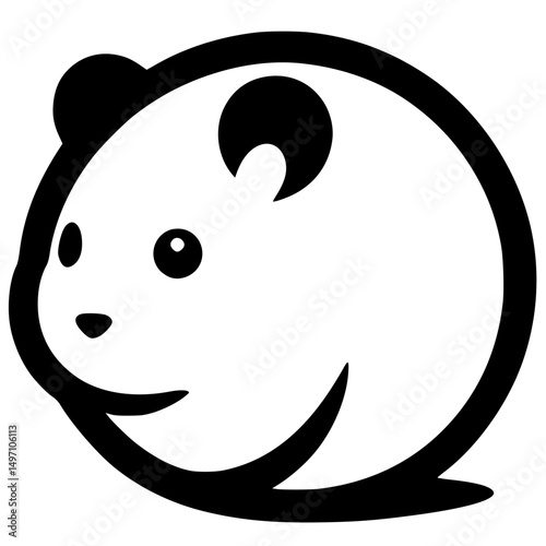 Silhouette of a baby guinea pig
