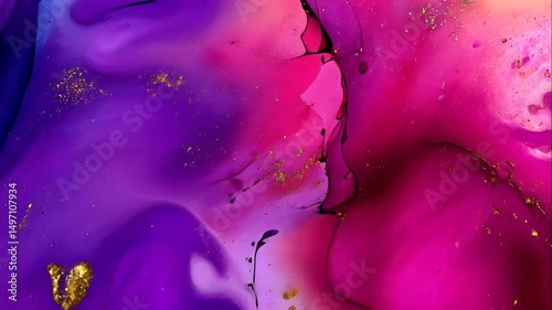 Abstract Ink Art Design with Vibrant Colors and Unique Textures