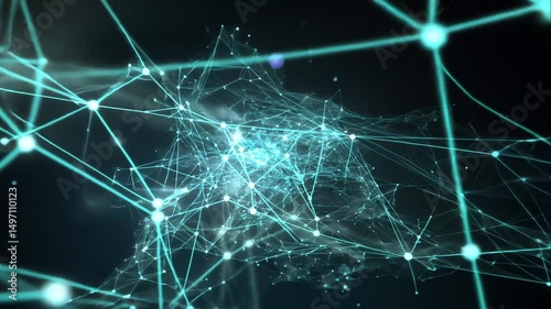 Abstract Dynamic Network Visualization with Light Particles and Lines