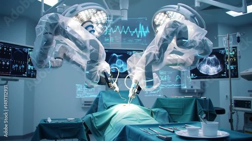 Robotic Surgical System Performing Minimally Invasive Operation in Modern Operating Theater