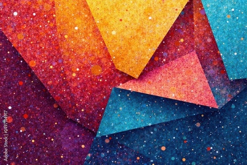 Geometric shapes with faded, blurred edges showing wear, soft, old