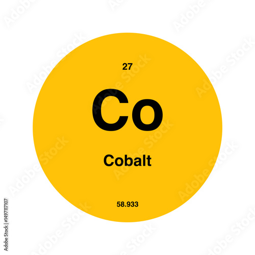 cobalt periodic vector isolated on transparent background