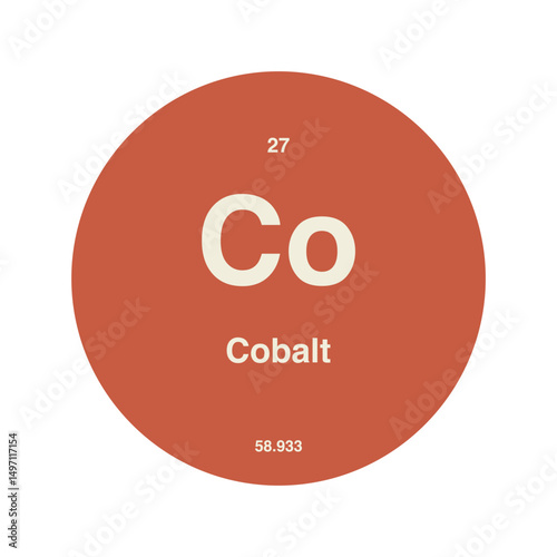 cobalt periodic vector isolated on transparent background