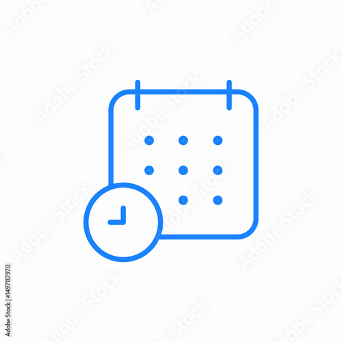deadline calendar icon sign vector