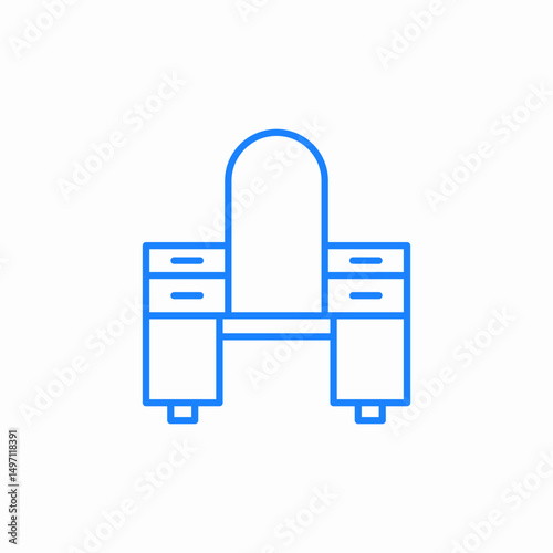dressing table icon sign vector