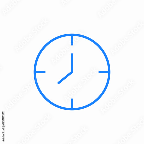 eight oclock icon sign vector