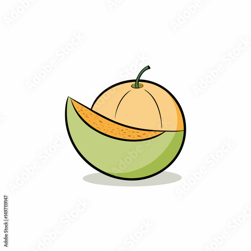 vector illustration of an orange fruit