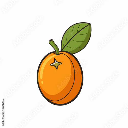orange with leaf