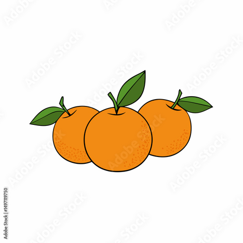 orange fruit with leaves