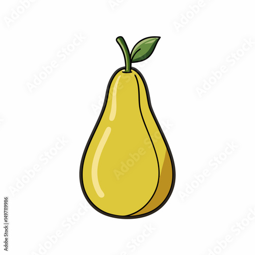 pear isolated on white background