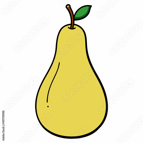 pear isolated on white background