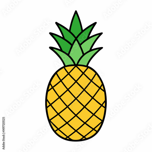 pineapple vector illustration