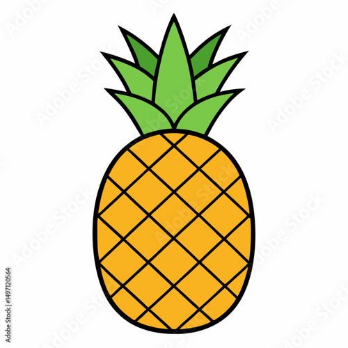 pineapple vector illustration