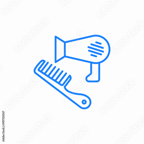 hair style icon sign vector