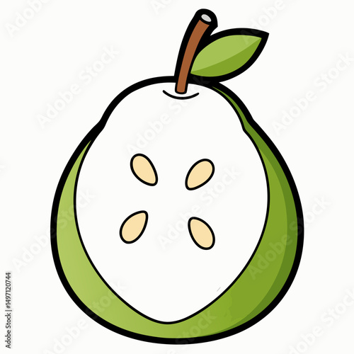green apple with a worm