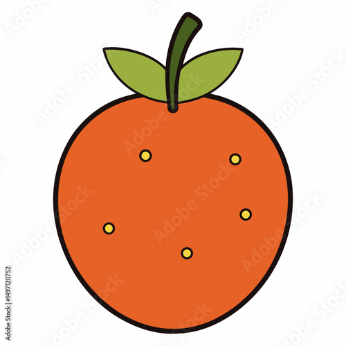 ripe tomato with leaf