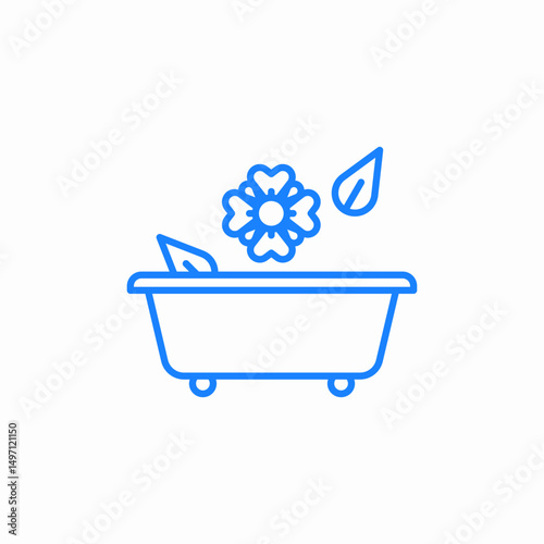 herbal bath icon sign vector