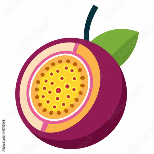 vector illustration of an apple with drops