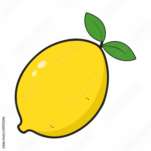 lemon with leaves