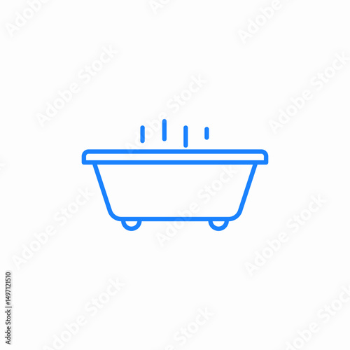 hot bath icon sign vector