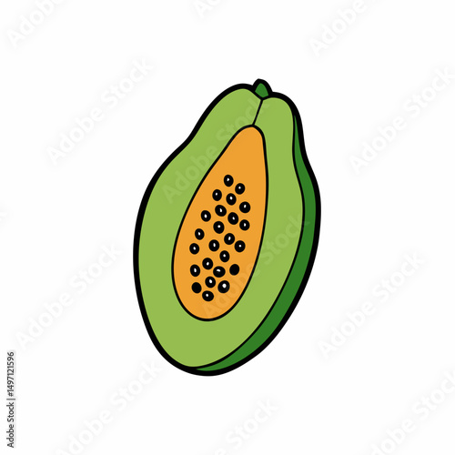 avocado on a white background