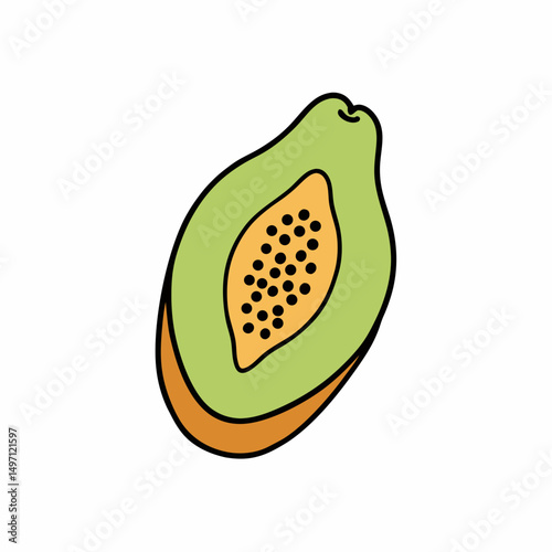 vector illustration of a green cucumber