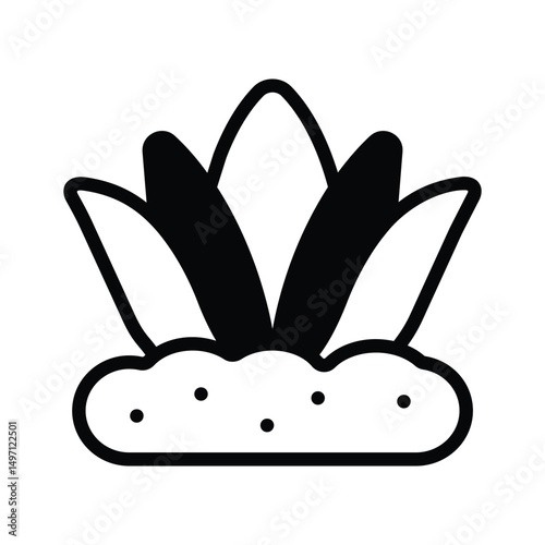 Check out this glyph icon of agave plant