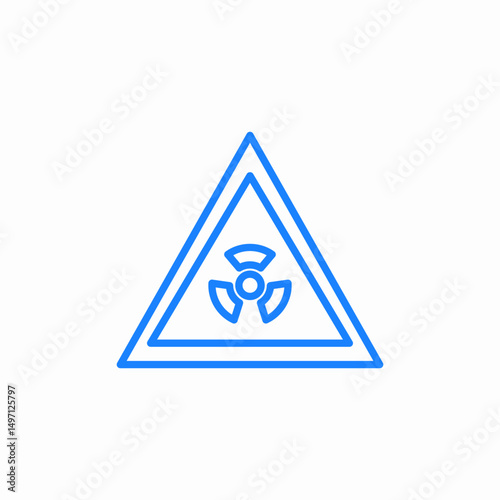 radioactive hazar icon sign vector